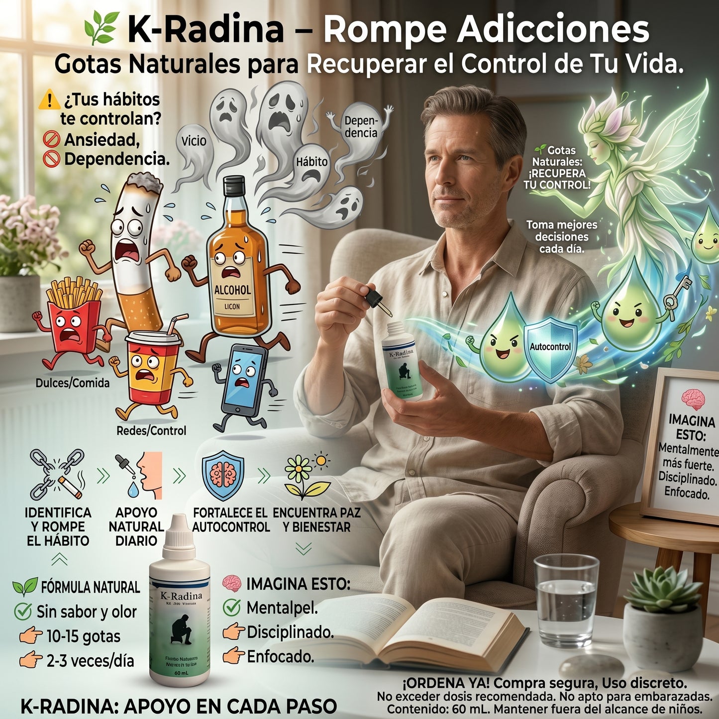 K-RADINA Quita Vicios Gotas Naturales